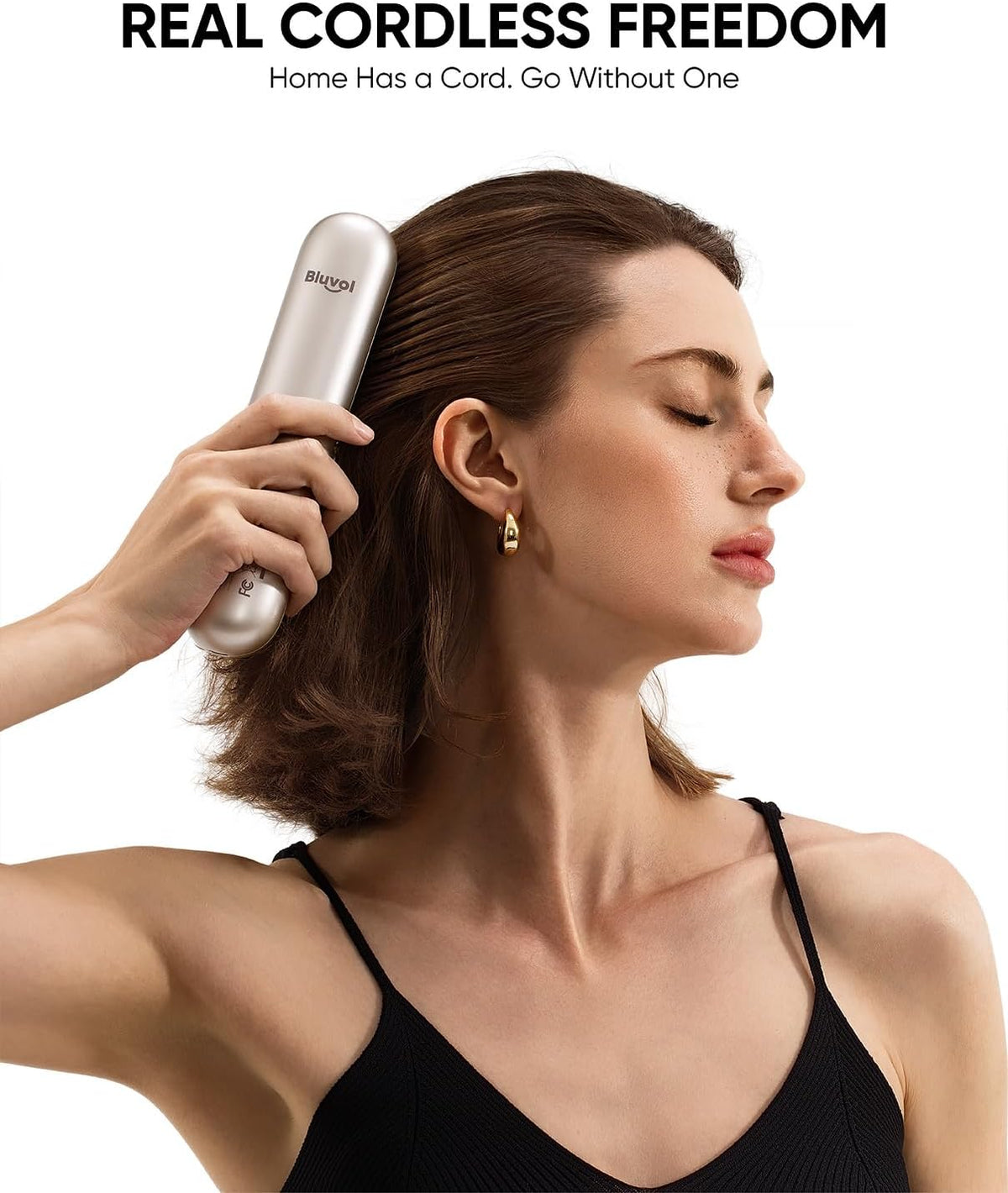 Bluvol I11 Apex Cordless Straightening Comb, Touch-Up Tool with Travel Lock
