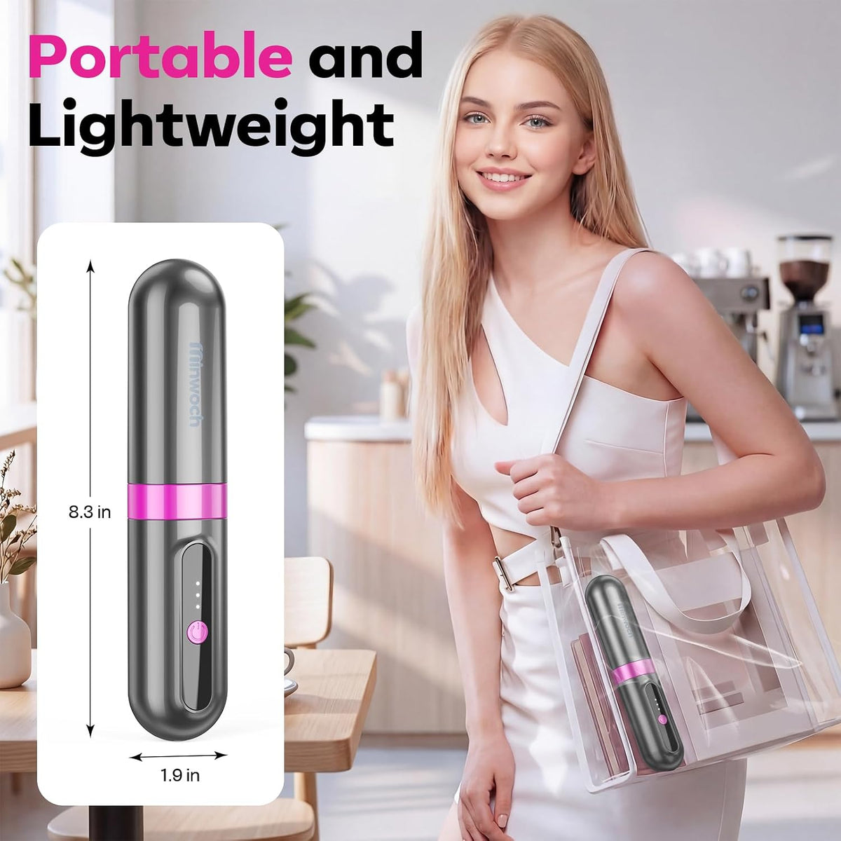 Go Brush Pro 2026 Upgraded Cordless Hair Straightener Brush, Ionic & Anti-Frizz, Ceramic Tourmaline MCH Fast Heating, Anti-Scald, 3 Temp Settings, 4000mAh Type-C Portable Hot Comb for Women