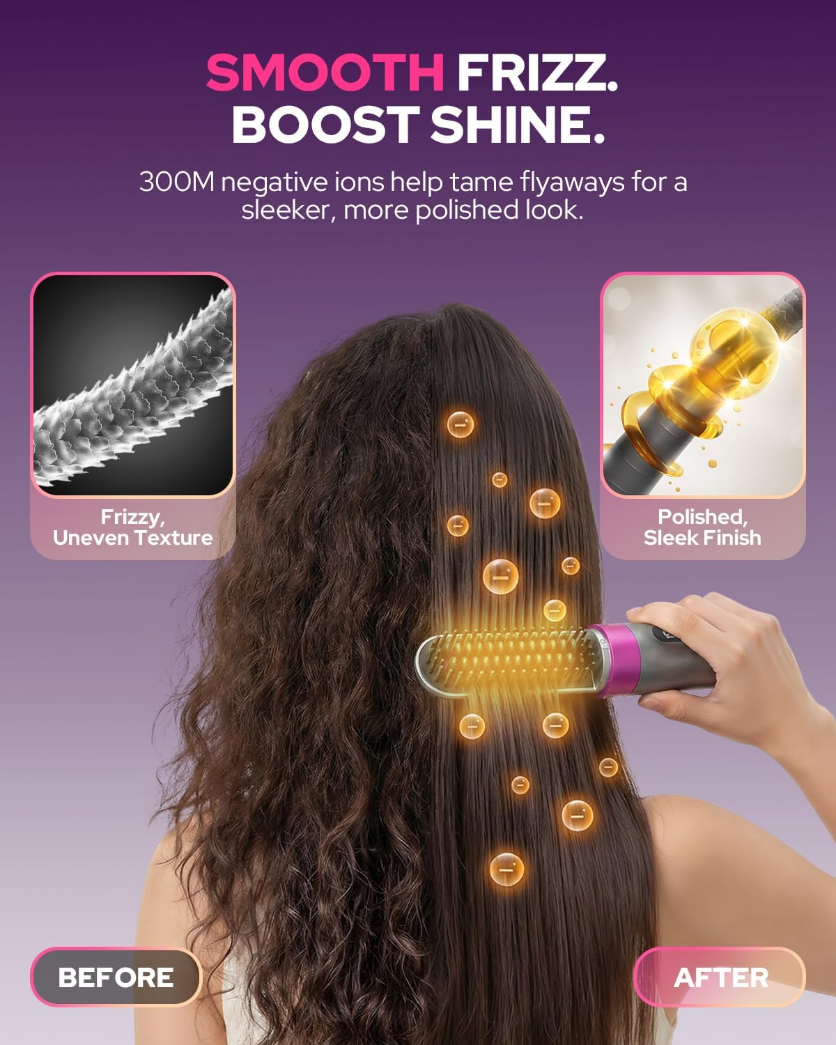 Cordless Hair Straightener, Portable Travel Ionic Hair Straightening Brush