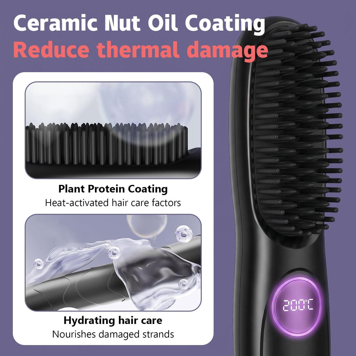 Go Brush Pro, 2026 Upgraded Cordless Hair Straightener