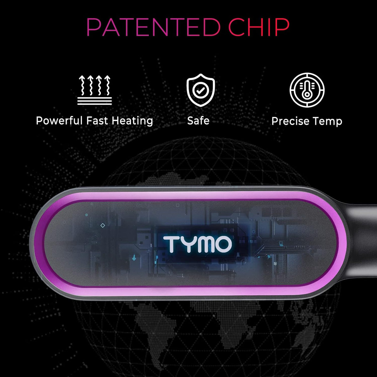 TYMO Hair Straightener Brush, Hot Comb Hair Straighteners for Women