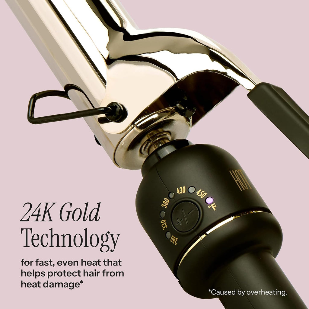 Hot Tools Professional 1" Extended Barrel Curling Iron for Defined Curls