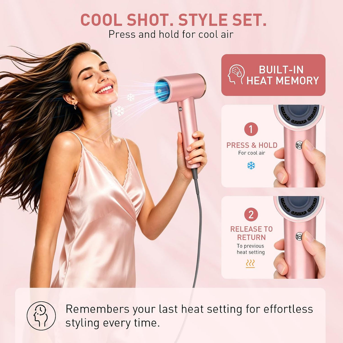 Mythsight StyleVibe High-Speed Ionic Hair Dryer with 3 Attachments