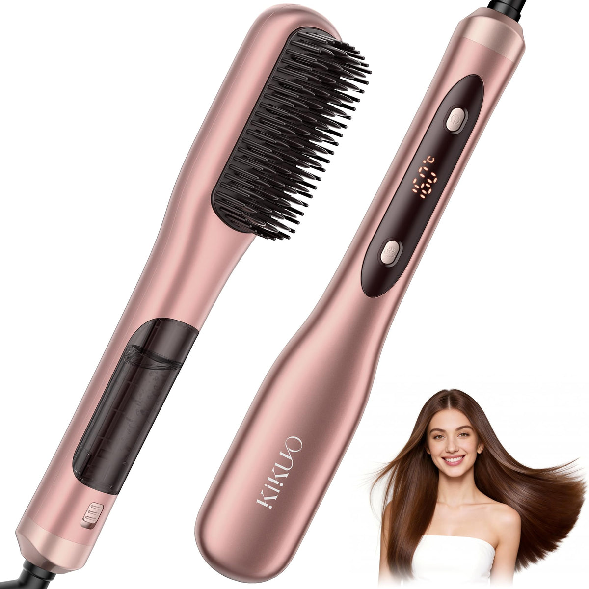Steam Hair Straightener Brush, Steamline Pro 3 in 1, Baby Orange