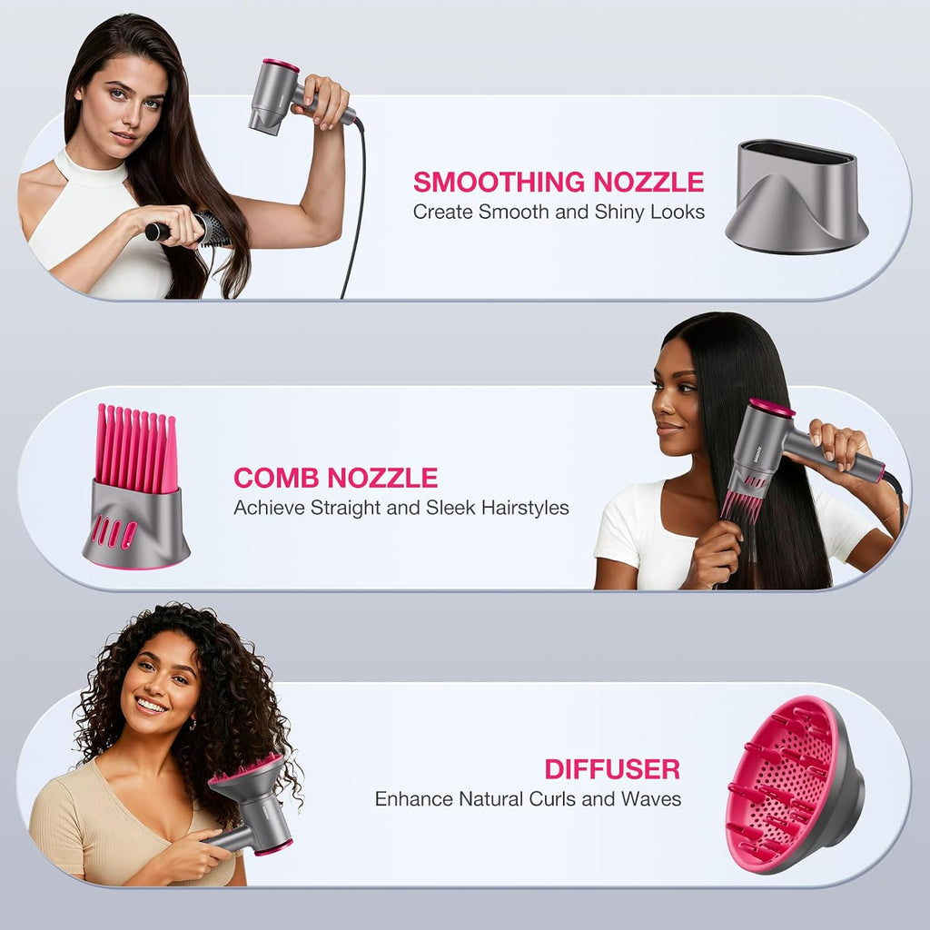 BABONIR Hair Dryer, 110,000 RPM High-Speed Brushless Motor for Fast Drying