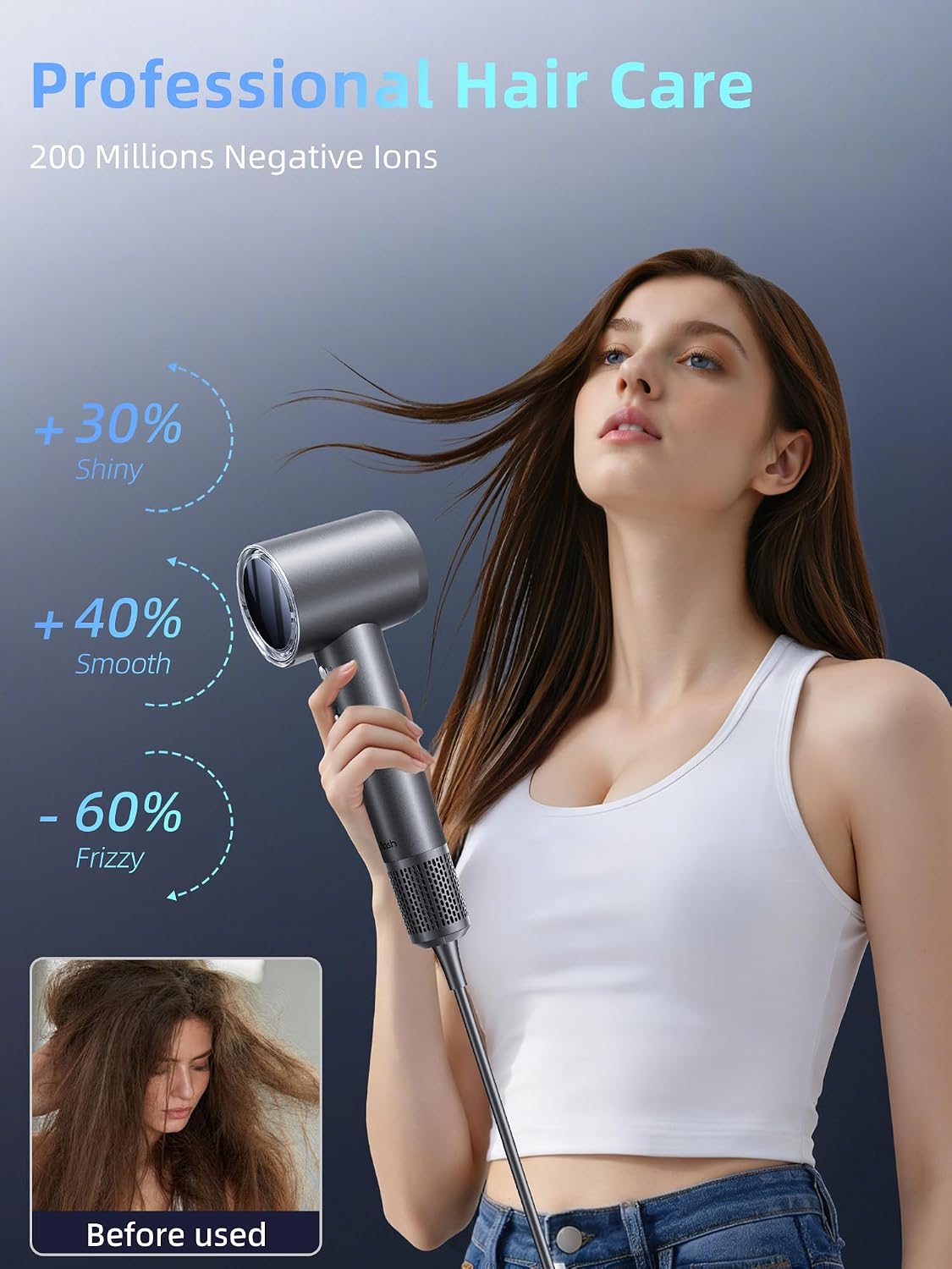 DRFLASH High Speed Hair Dryer, 110000 RPM Fast Drying Blow Dryer
