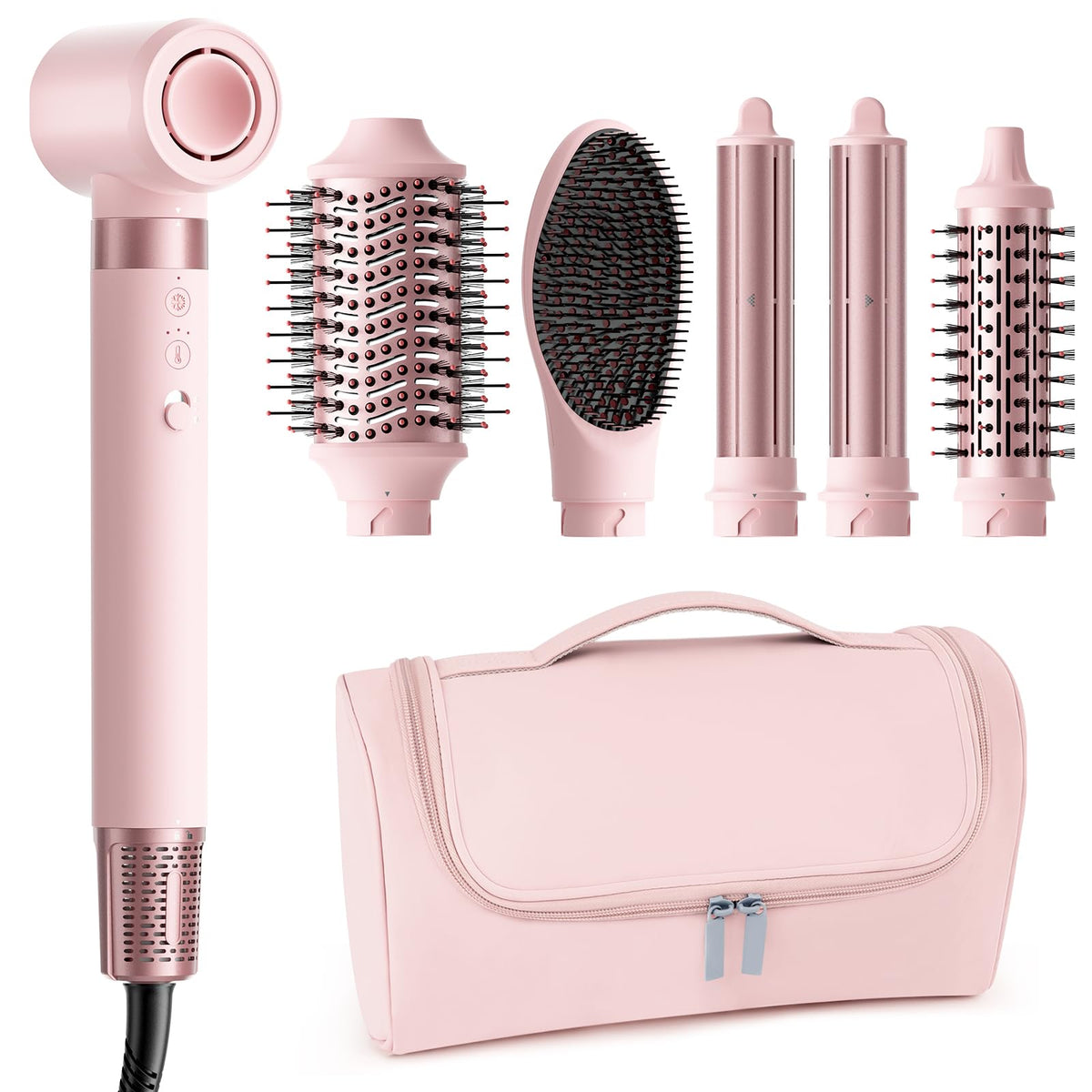 MESCOMB 5 in 1 Hot Air Styler Wrap for Fast Drying, Straightening,Curling