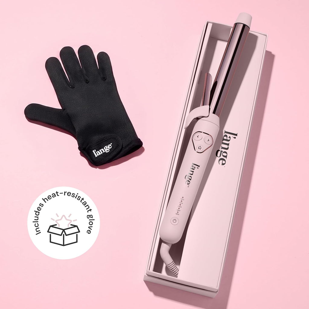 L'ANGE HAIR Le Pirouette 25MM Titanium Rotating Curling Iron, Blush