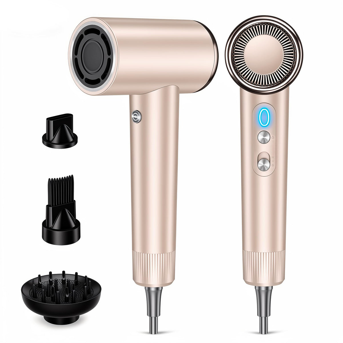 Mythsight StyleVibe High-Speed Ionic Hair Dryer with 3 Attachments