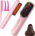 Cordless Hair Straightener Brush, Ionic Plus Frizz-Free Straightening Brush