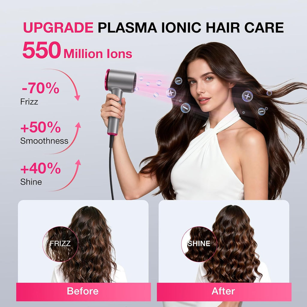 BABONIR Hair Dryer, 110,000 RPM High-Speed Brushless Motor for Fast Drying