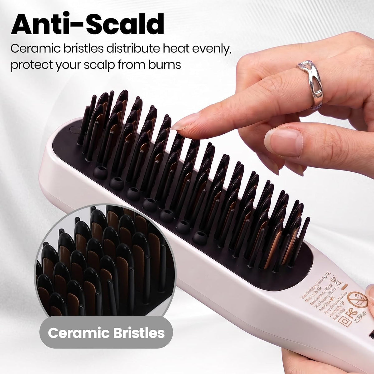 Pro Steam Hair Straightener, Straightening Brush for Coarse Hair