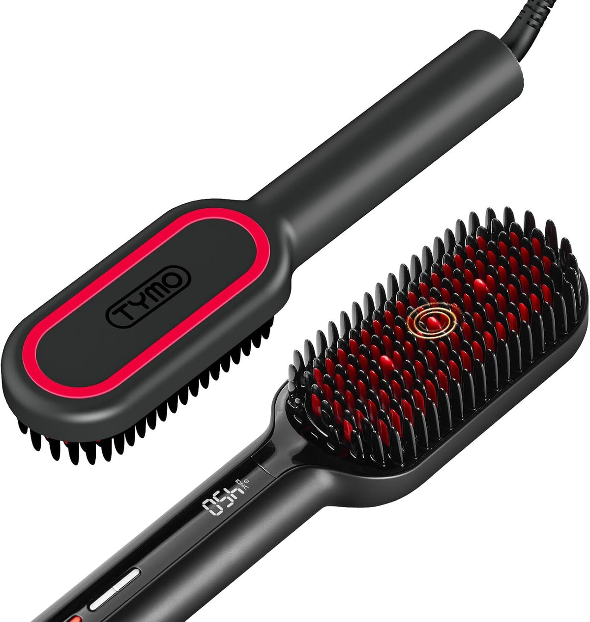 TYMO Hair Straightener Brush - Ionic Plus Straightening Brush for Women