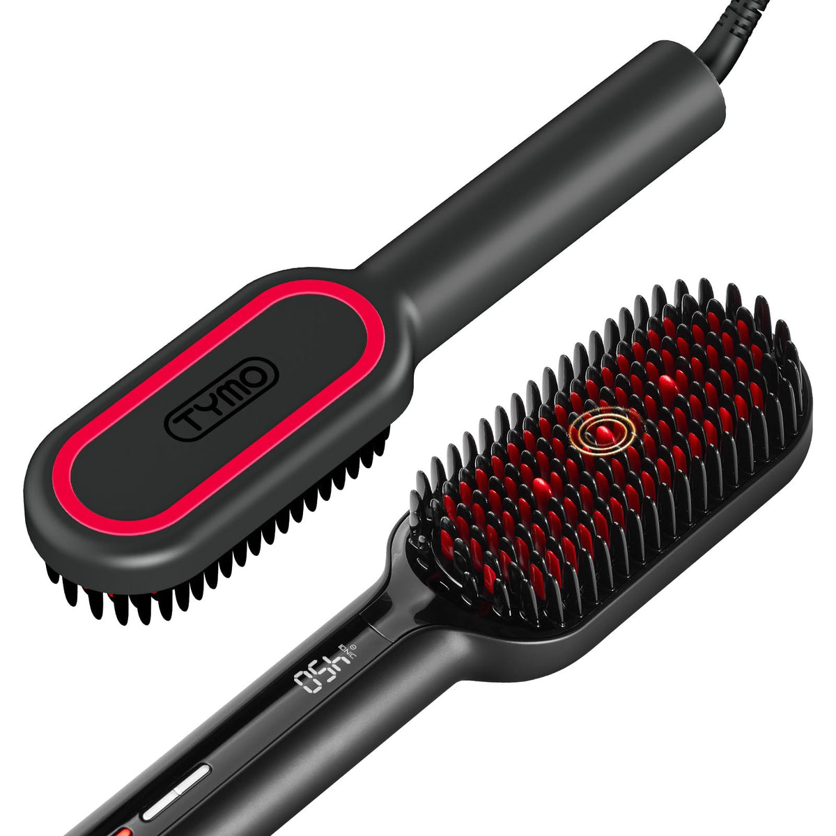 TYMO Hair Straightener Brush - Ionic Plus Straightening Brush for Women