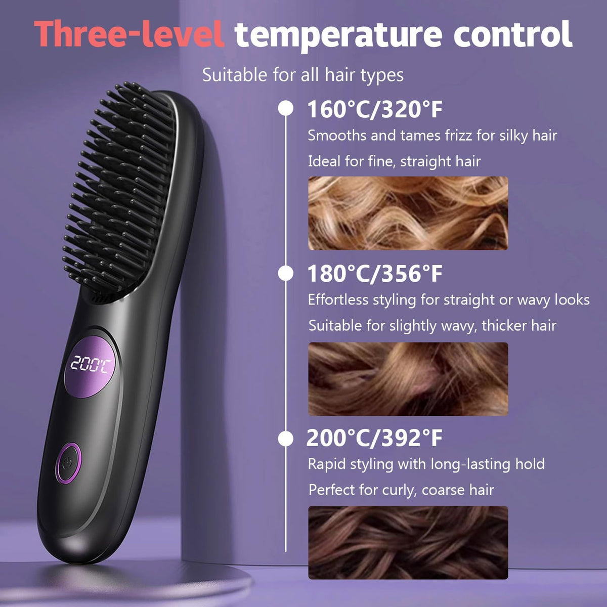 Go Brush Pro, 2026 Upgraded Cordless Hair Straightener
