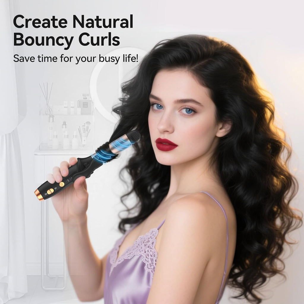 Cordless Curling Iron Mini Hair Curler 4000 mAh USB Rechargeable Portable Hair Curler with 200 Million Negative Ion