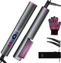 Hair Straightener Brush, Dual Voltage Portable Travel Hot Comb