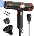FMZ Professional Ionic Hair Blow Dryer with Smart Display, 1875W High Speed Brushless Motor for Fast Drying, Small Portable Light weight Low Noise, Curly Diffuser Blowdryer for Women Kids Salon Travel