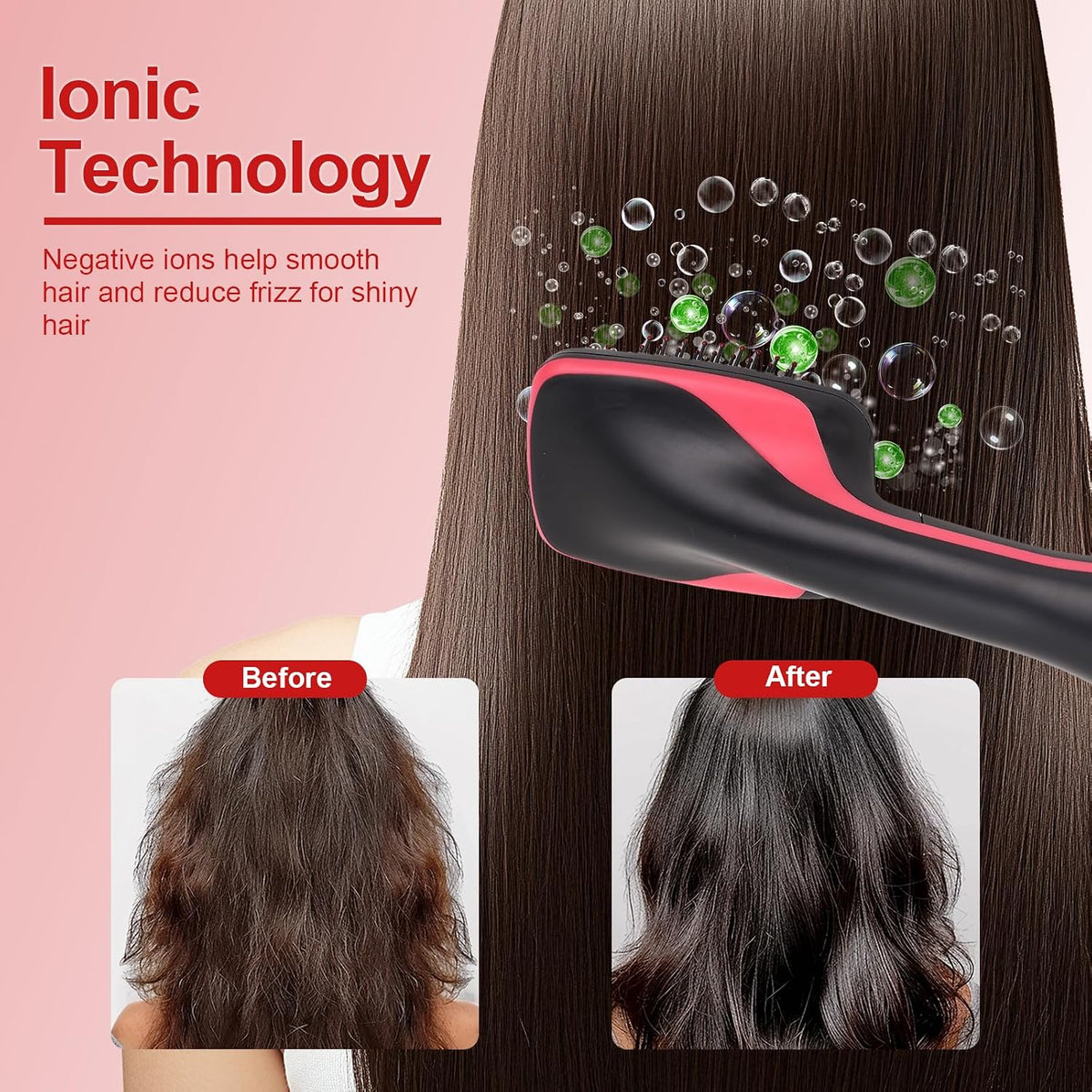 Blow Dryer Brush Hair Dryer One-Step Straightener Paddle Brush
