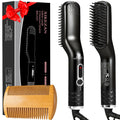 Beard Straightener for Men w/Beard Oil,Balm,Comb,E-Book for All Beard Type