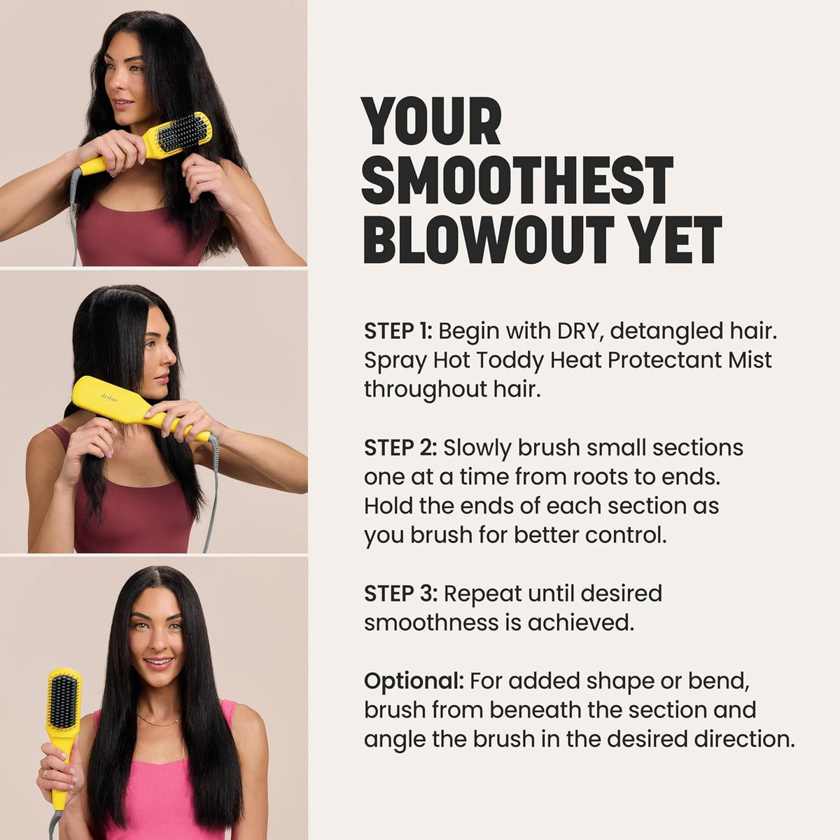 Drybar The Brush Crush Heated Straightening Brush