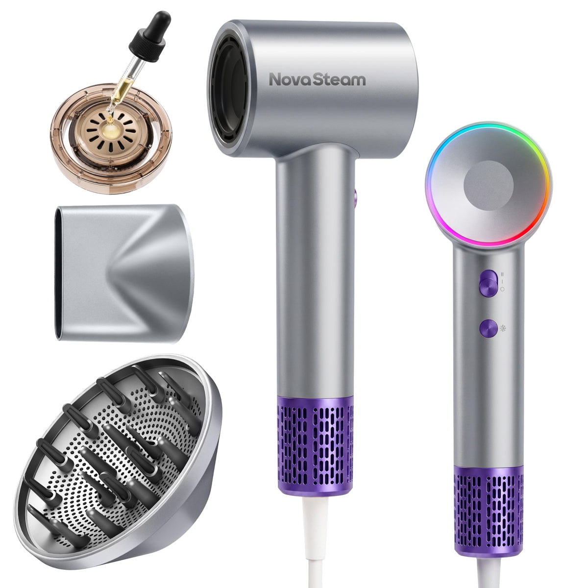 Hair Dryer, High-Speed Ionic Blow Dryer with Essential Oil & Diffuser