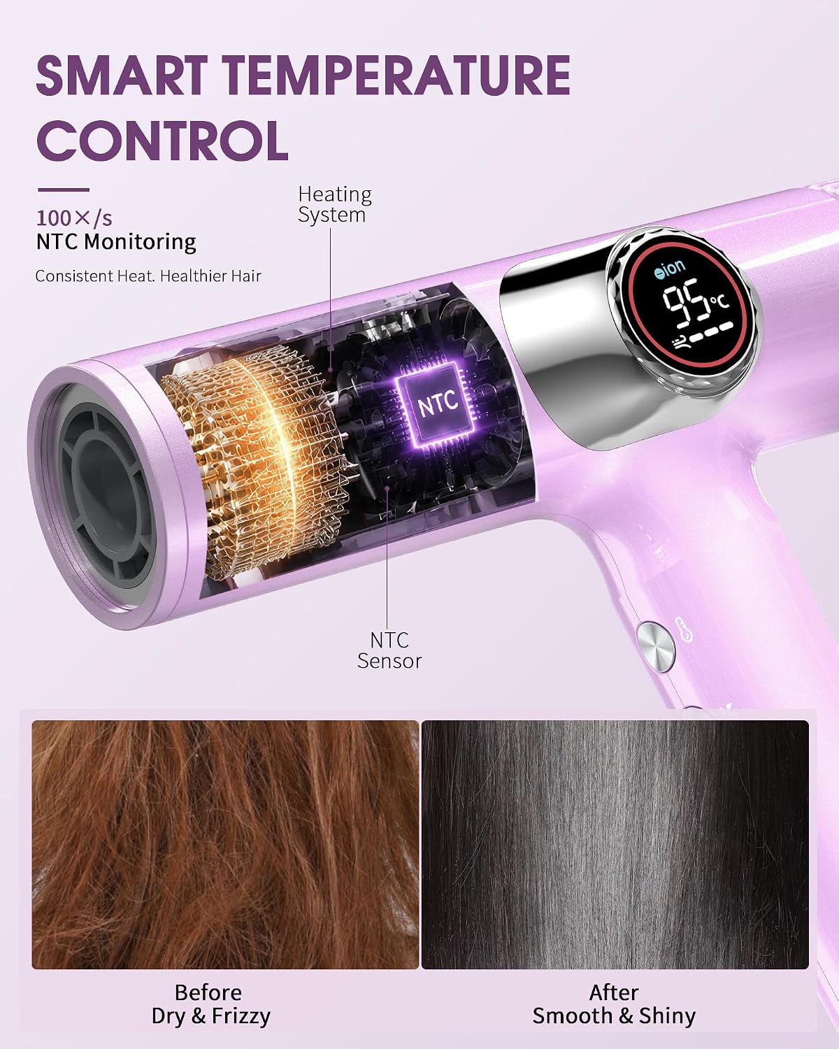 160,000 RPM Ionic Hair Dryer with Brushless Motor & LED Display