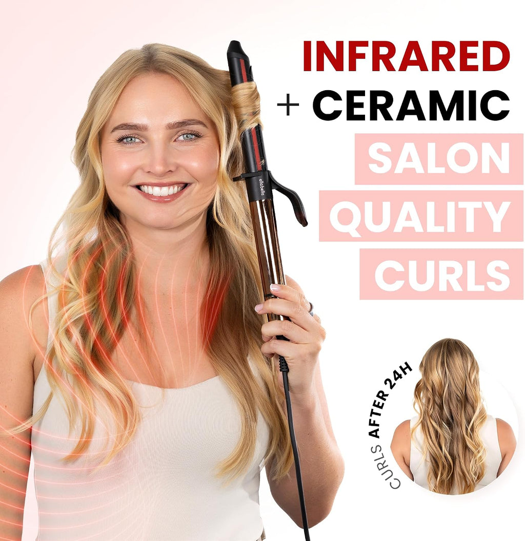 ELLA BELLA® Curling Iron 1.25" Professional Ceramic Wand, All Hair Types