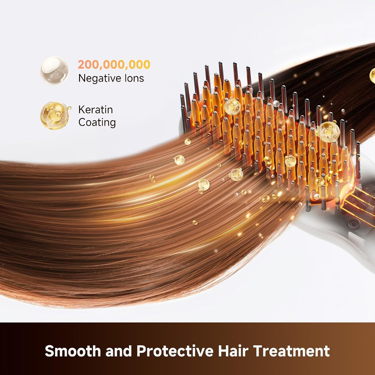 Dreame Silky Cordless Hair Straightening Comb, Rechargeable Ionic Straightener Brush for Women, 2Billion Ions, Even Heating MCH & 7 Temp Settings Hot Comb, 5D Wide-Bristle Design, PortableTravel Size
