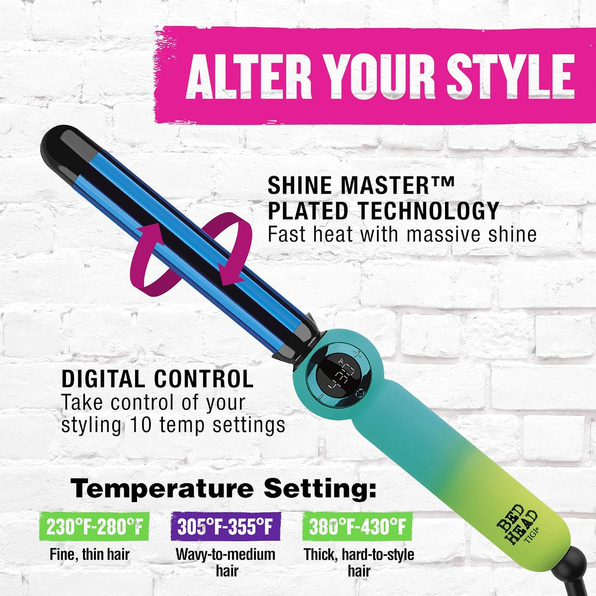 Bed Head Twirl Junkie 1" Digital Curling Wand