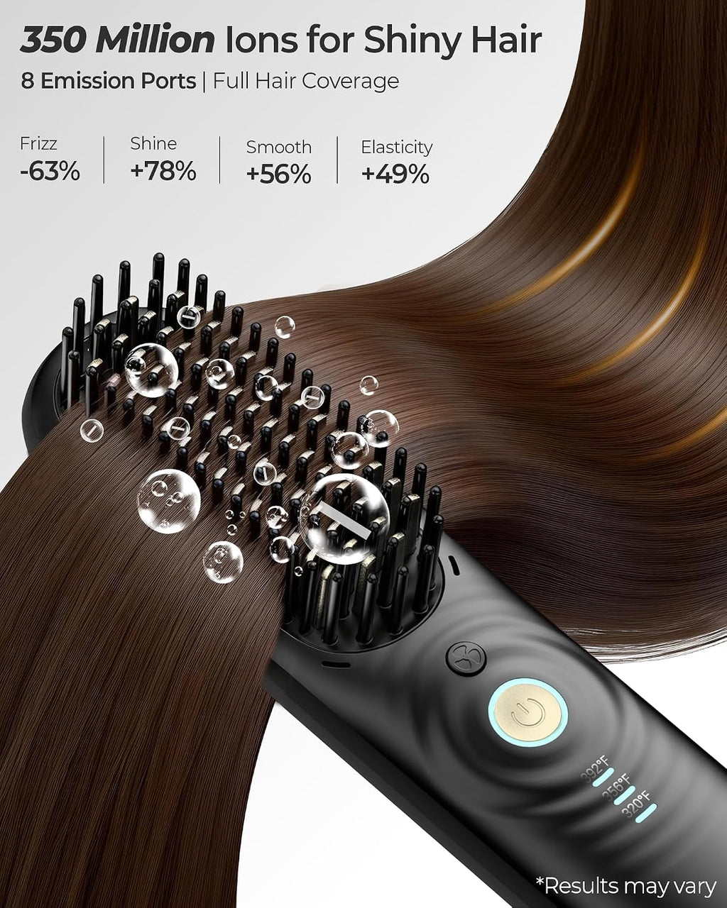 Cordless Hair Straightener Brush for Travel Touch-Up, Model Z6-LF01