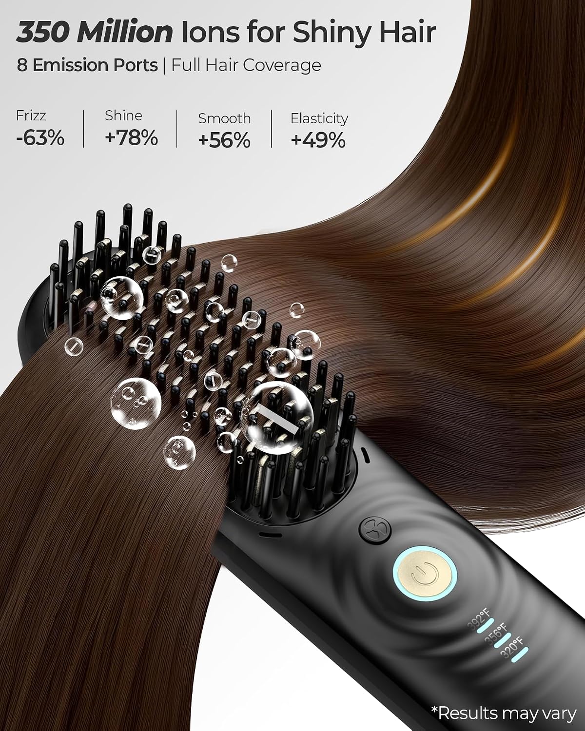 Cordless Hair Straightener Brush for Travel Touch-Up, Model Z6-LF01