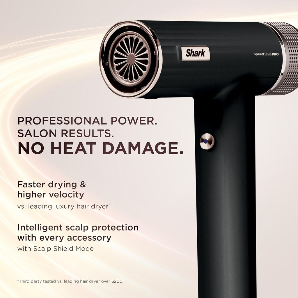 Shark SpeedStyle Pro Ionic Hair Dryer, Scalp Shield, Fine-Medium, HD731