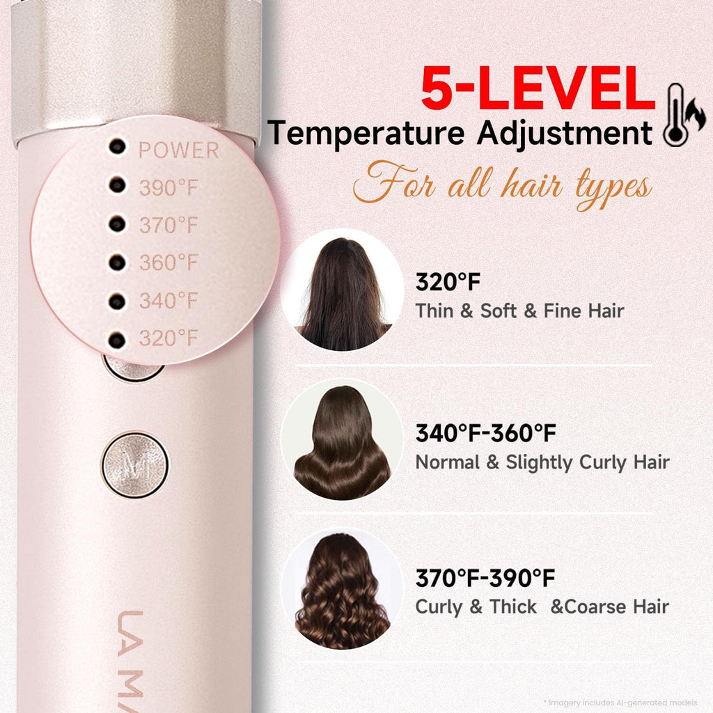 LA MAESII 2 in 1 Hair Straightener Brush for Women Hair Straightener Comb