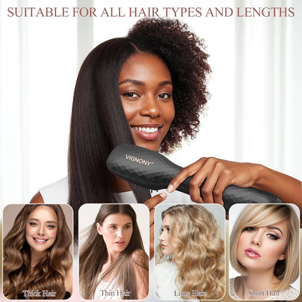 Hair Dryer Brush Blow Dryer Brush Straightener, 4-in-1 Professional 1200W Ionic Hot Air Brush Styler with Ceramic & Tourmaline Technology, One Step Hair Dryer & Styler Volumizer for All Hair Types