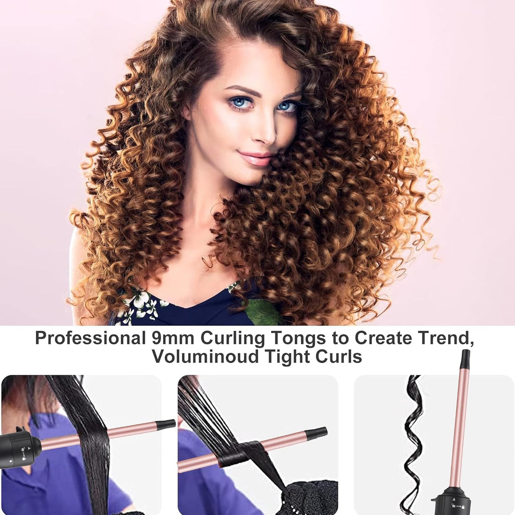 UNOBEY 3 in 1 Curling Iron Set, Hair Curling Wand Set with Ceramic