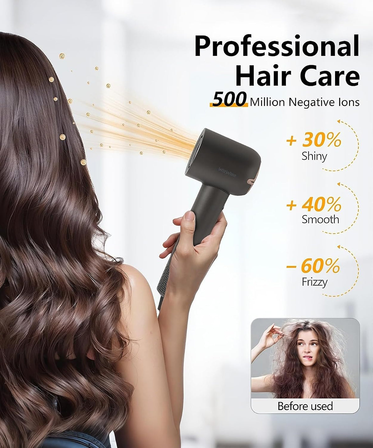 High Speed Hair Dryer 160000 RPM Brushless Motor