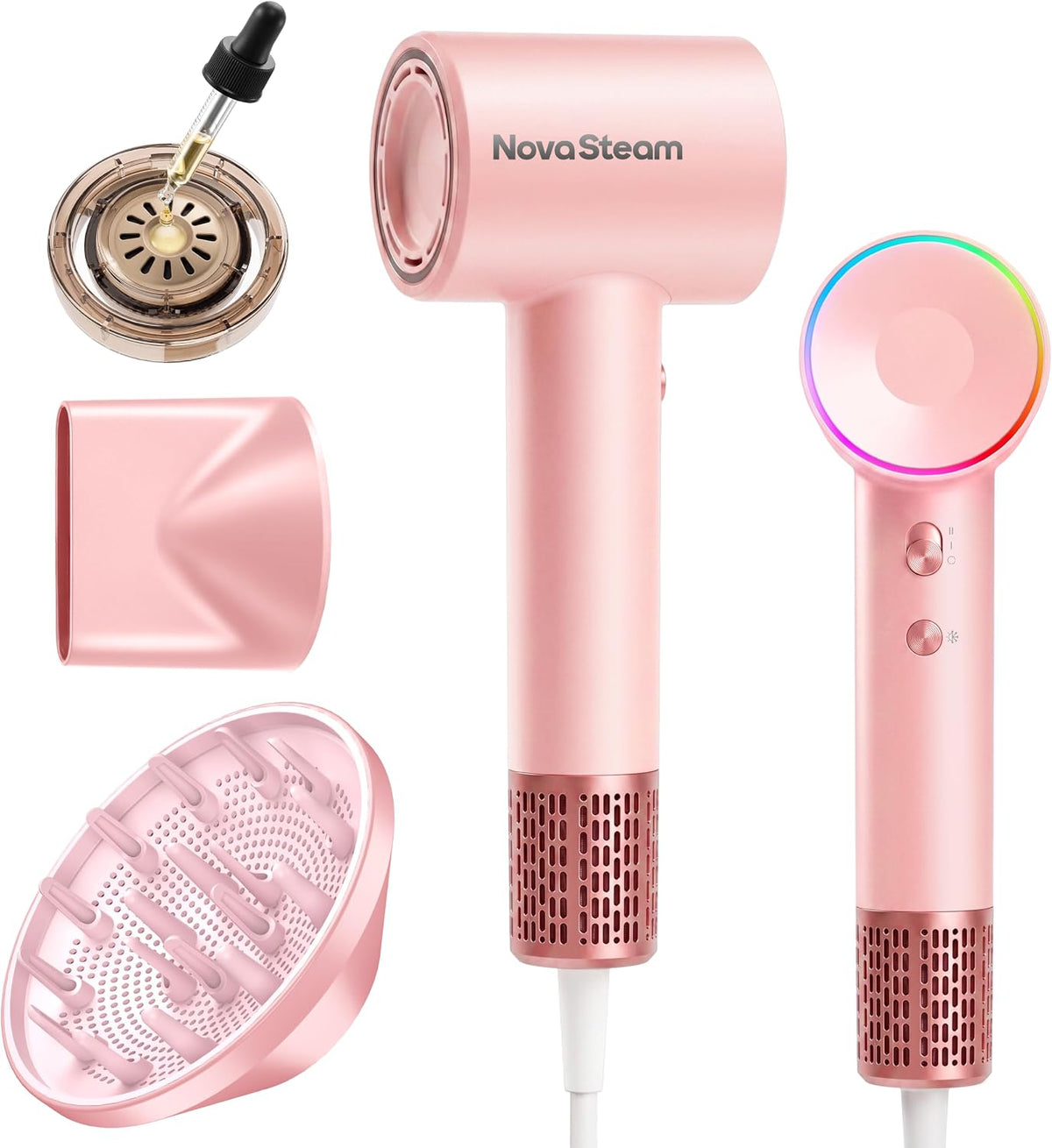Hair Dryer, High-Speed Ionic Blow Dryer with Essential Oil & Diffuser
