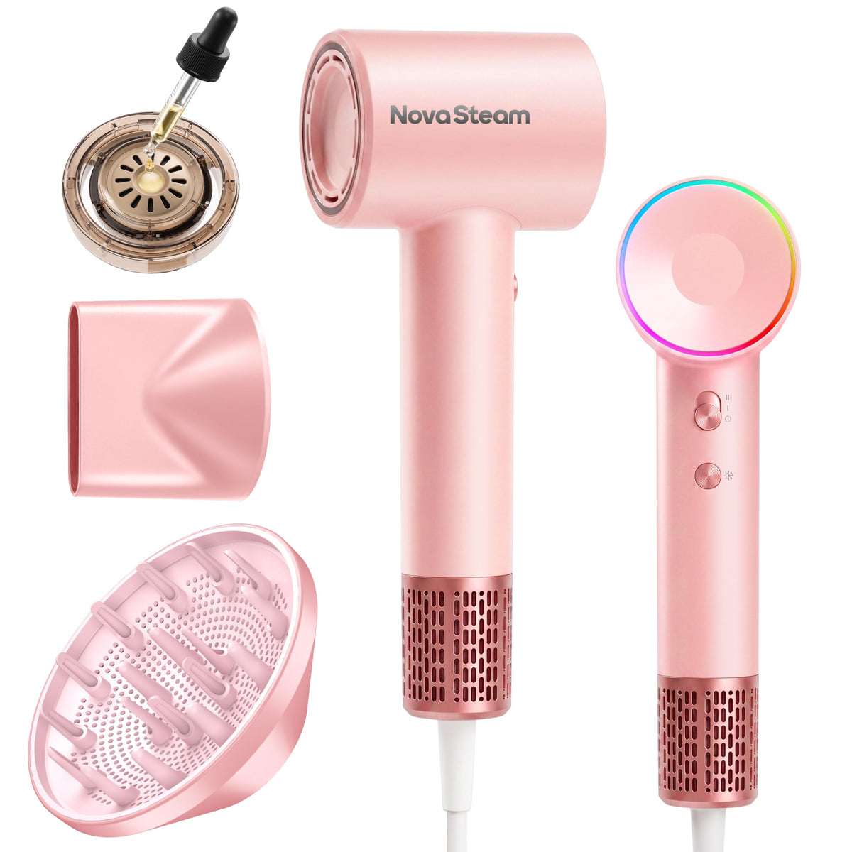 Hair Dryer, High-Speed Ionic Blow Dryer with Essential Oil & Diffuser
